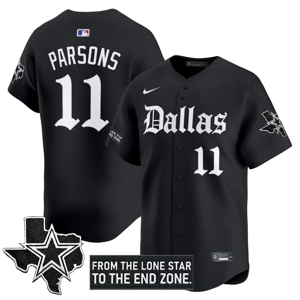 Men’s Dallas Cowboys ‘Gothic Lone Star Edition’ Vapor Baseball Jersey – All Stitched