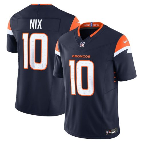Bo Nix Denver Broncos Nike Alternate Vapor F.U.S.E. Limited Jersey – Navy