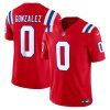 Christian Gonzalez New England Patriots Nike Alternate Vapor F.U.S.E. Limited Jersey – Red