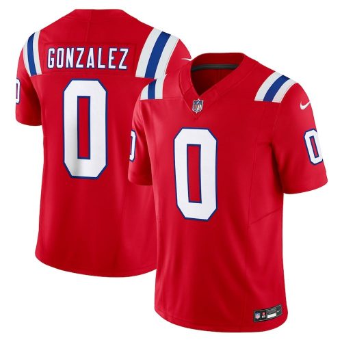 Christian Gonzalez New England Patriots Nike Alternate Vapor F.U.S.E. Limited Jersey – Red
