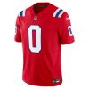 Christian Gonzalez New England Patriots Nike Alternate Vapor F.U.S.E. Limited Jersey – Red