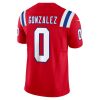 Christian Gonzalez New England Patriots Nike Alternate Vapor F.U.S.E. Limited Jersey – Red
