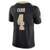 Derek Carr New Orleans Saints Nike Vapor F.U.S.E. Limited Jersey – Black