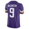 J.J. McCarthy Minnesota Vikings Nike Vapor F.U.S.E. Limited Jersey – Purple