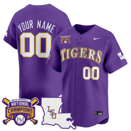 LSU Tigers 2025 College World Series Champions Vapor Premier Limited Custom Jersey – All Stitched