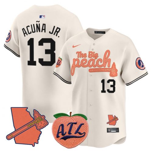 Atlanta Braves The Big Peach Vapor Premier Limited Custom Jersey – All Stitched