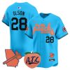 Men’s Atlanta Braves The Big Peach Vapor Premier Limited Jersey – All Stitched