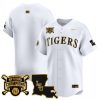 Men’s LSU Tigers 2025 College World Series Champions Gold Vapor Premier Jersey – All Stitched