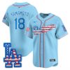 Men’s Los Angeles Dodgers 2025 Fourth of July Vapor Premier Limited Jersey – All Stitched