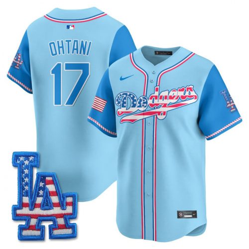 Men’s Los Angeles Dodgers 2025 Fourth of July Vapor Premier Limited Jersey – All Stitched