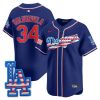 Men’s Los Angeles Dodgers 2025 Fourth of July Vapor Premier Limited Jersey – All Stitched