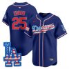 Men’s Los Angeles Dodgers 2025 Fourth of July Vapor Premier Limited Jersey – All Stitched