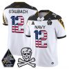 Men’s Navy Midshipmen 2025 Independence Day Vapor Limited Jersey – All Stitched