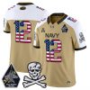 Men’s Navy Midshipmen 2025 Independence Day Vapor Limited Jersey – All Stitched