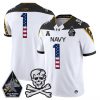 Men’s Navy Midshipmen 2025 Independence Day Vapor Limited Jersey – All Stitched
