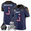Men’s Navy Midshipmen 2025 Independence Day Vapor Limited Jersey – All Stitched