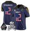 Men’s Navy Midshipmen 2025 Independence Day Vapor Limited Jersey – All Stitched
