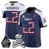 Men’s Navy Midshipmen 2025 Independence Day Vapor Limited Jersey – All Stitched