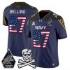 Men’s Navy Midshipmen 2025 Independence Day Vapor Limited Jersey – All Stitched