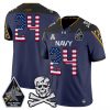 Men’s Navy Midshipmen 2025 Independence Day Vapor Limited Jersey – All Stitched