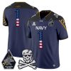 Men’s Navy Midshipmen 2025 Independence Day Vapor Limited Jersey – All Stitched