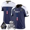 Men’s Navy Midshipmen 2025 Independence Day Vapor Limited Jersey – All Stitched
