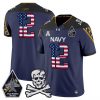 Men’s Navy Midshipmen 2025 Independence Day Vapor Limited Jersey – All Stitched
