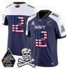 Men’s Navy Midshipmen 2025 Independence Day Vapor Limited Jersey – All Stitched