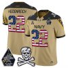 Men’s Navy Midshipmen 2025 Independence Day Vapor Limited Jersey – All Stitched