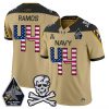 Men’s Navy Midshipmen 2025 Independence Day Vapor Limited Jersey – All Stitched