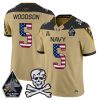 Men’s Navy Midshipmen 2025 Independence Day Vapor Limited Jersey – All Stitched