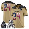 Men’s Navy Midshipmen 2025 Independence Day Vapor Limited Jersey – All Stitched