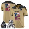 Men’s Navy Midshipmen 2025 Independence Day Vapor Limited Jersey – All Stitched