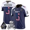 Men’s Navy Midshipmen 2025 Independence Day Vapor Limited Jersey – All Stitched