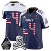 Men’s Navy Midshipmen 2025 Independence Day Vapor Limited Jersey – All Stitched