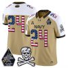 Men’s Navy Midshipmen 2025 Independence Day Vapor Limited Jersey – All Stitched