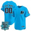 Miami Marlins 30 Seasons Anniversary Patch Vapor Premier Limited Custom Jersey – All Stitched