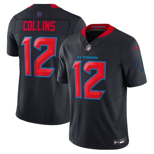 Nico Collins Houston Texans Nike Alternate 2 Vapor F.U.S.E. Limited Jersey – Navy