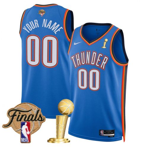 Oklahoma City Thunder 2025 Champions Swingman Custom Jersey – All Stitched