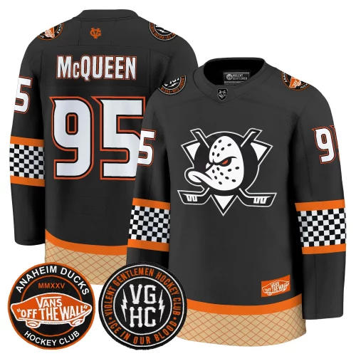 Men’s Anaheim Ducks Checkerboard 2025 Premium Jersey – All Stitched