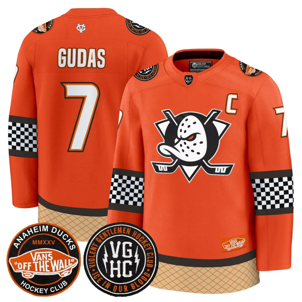Men’s Anaheim Ducks Checkerboard 2025 Premium Jersey – All Stitched