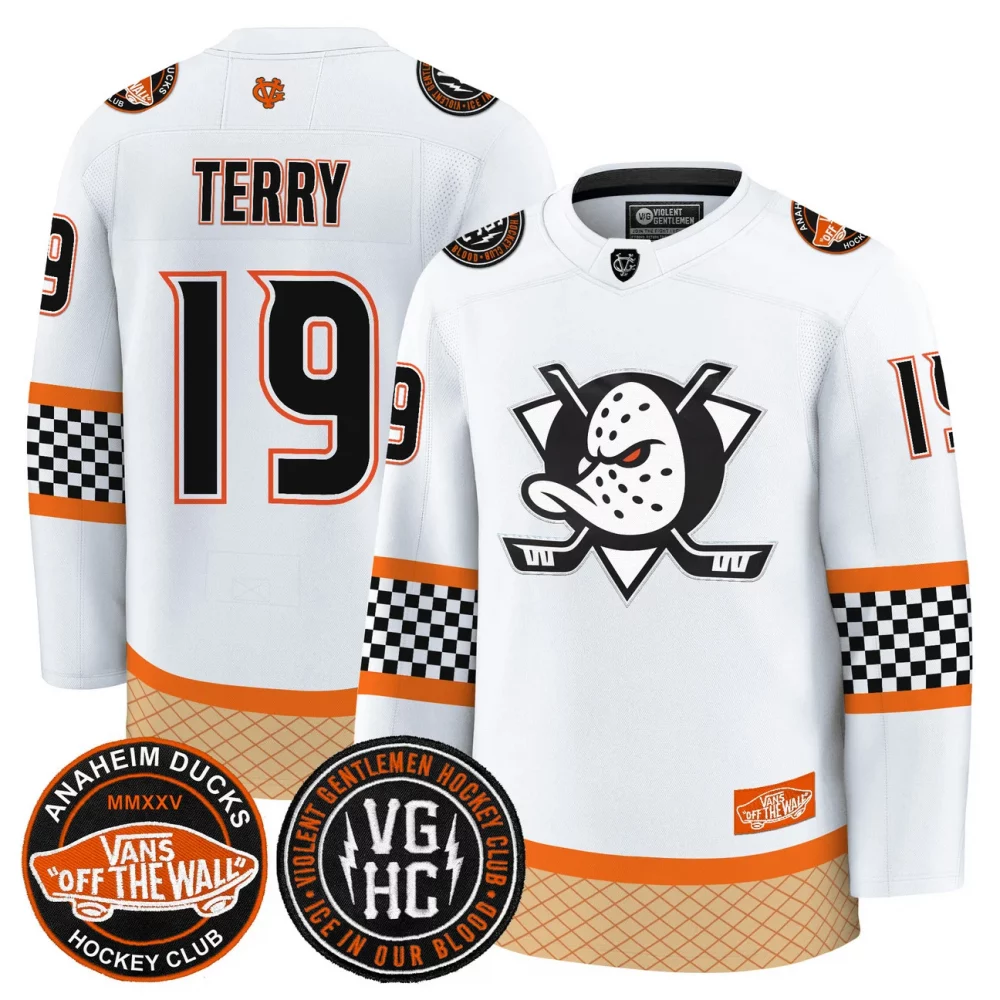 Men’s Anaheim Ducks Checkerboard 2025 Premium Jersey – All Stitched