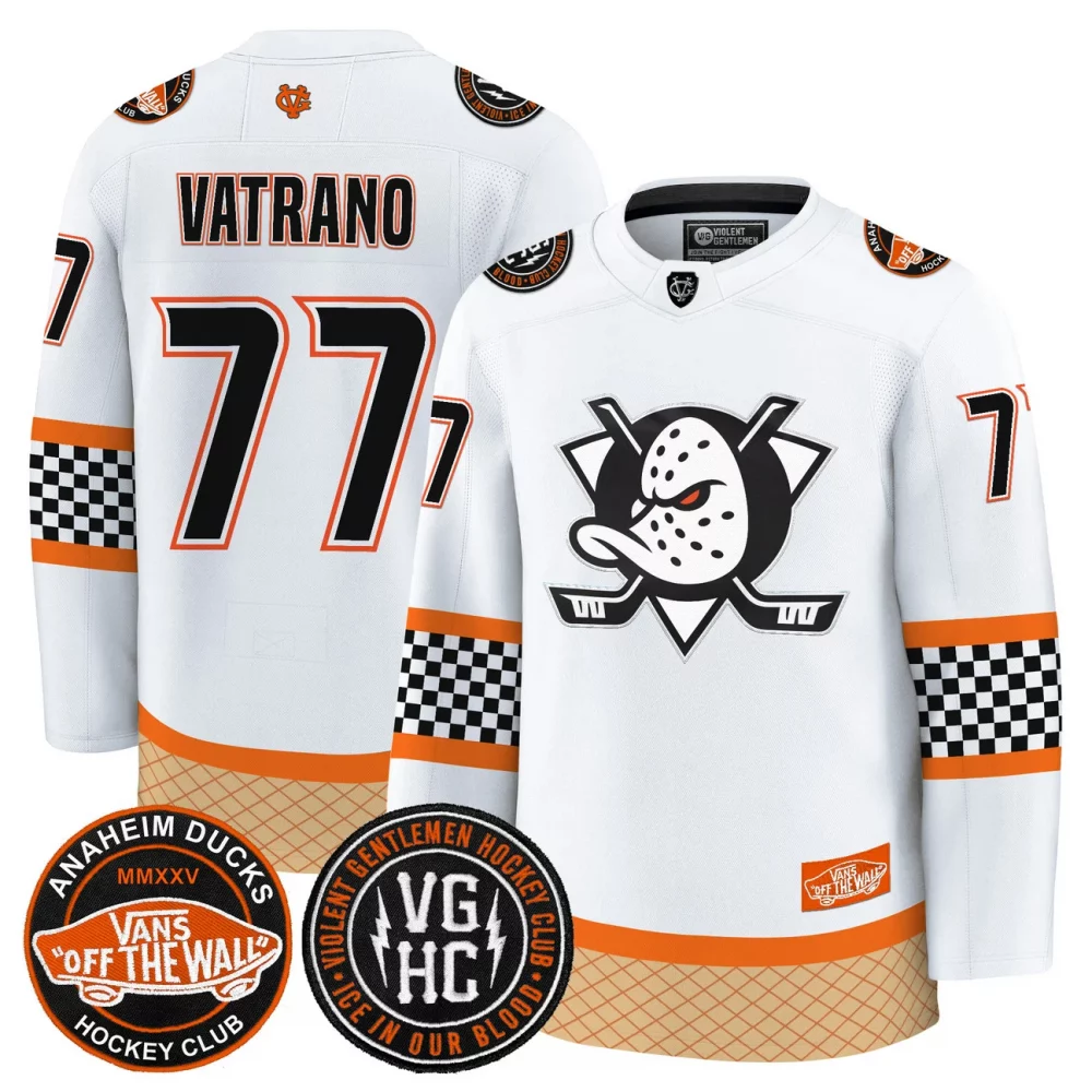 Men’s Anaheim Ducks Checkerboard 2025 Premium Jersey – All Stitched