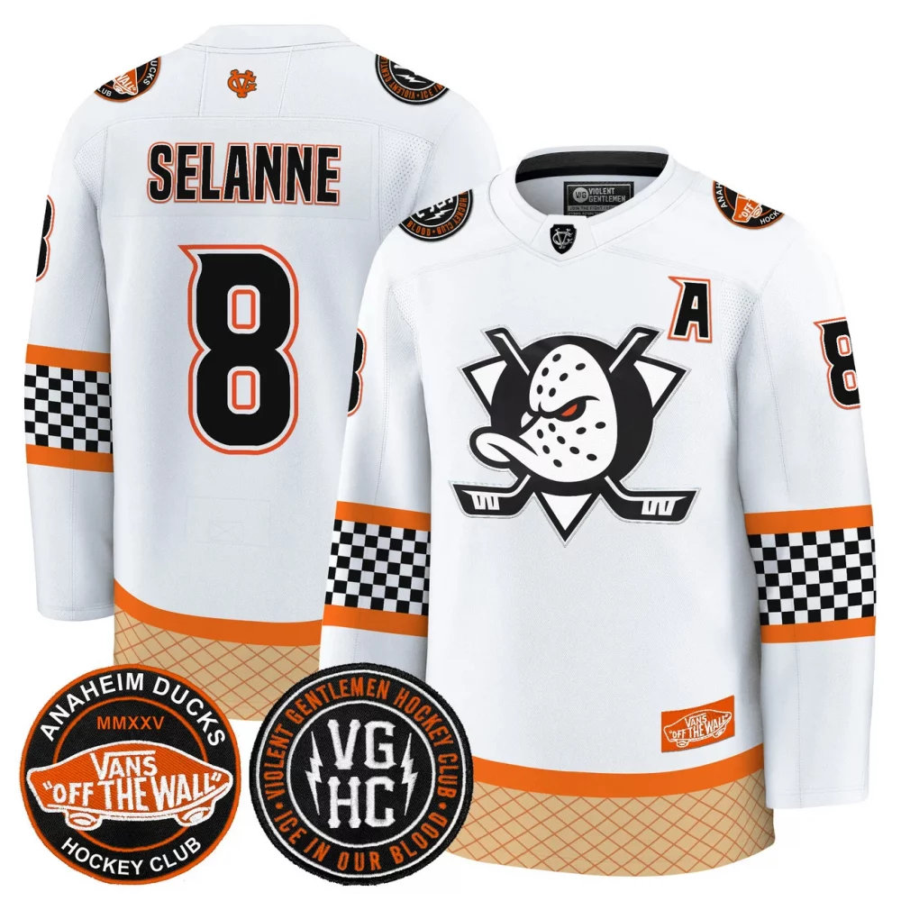 Men’s Anaheim Ducks Checkerboard 2025 Premium Jersey – All Stitched