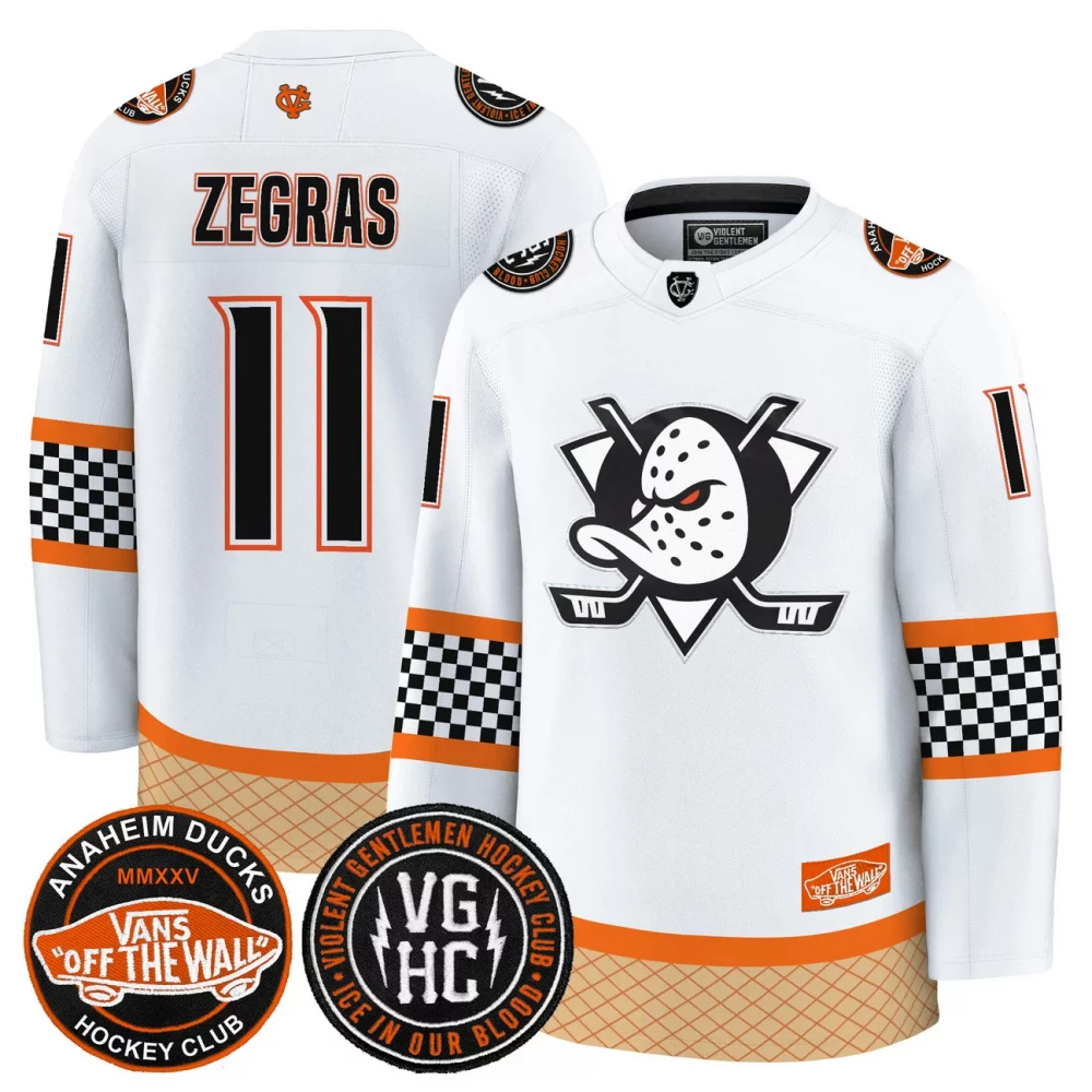 Men’s Anaheim Ducks Checkerboard 2025 Premium Jersey – All Stitched