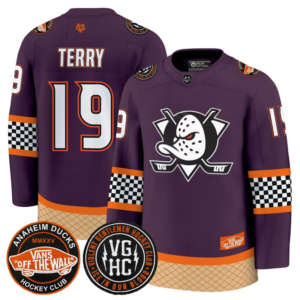 Men’s Anaheim Ducks Checkerboard 2025 Premium Jersey – All Stitched