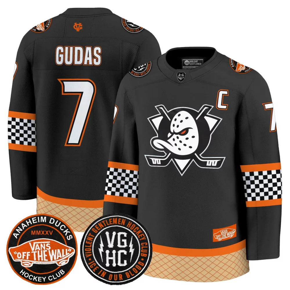 Men’s Anaheim Ducks Checkerboard 2025 Premium Jersey – All Stitched