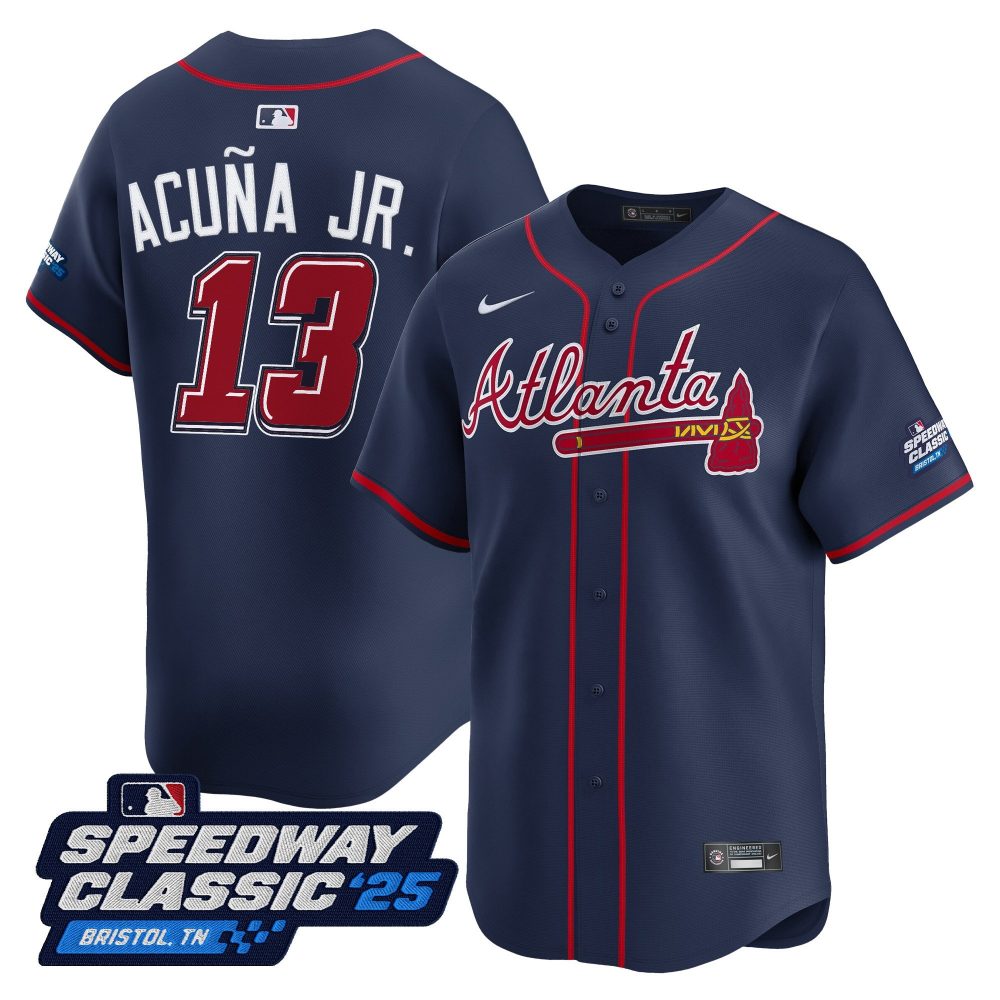 Men’s Atlanta Braves ‘Speedway Classic’ Vapor Premier Limited Jersey – All Stitched