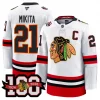 Men’s Chicago Blackhawks 100th Anniversary Premium Jersey – All Stitched