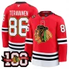 Men’s Chicago Blackhawks 100th Anniversary Premium Jersey – All Stitched